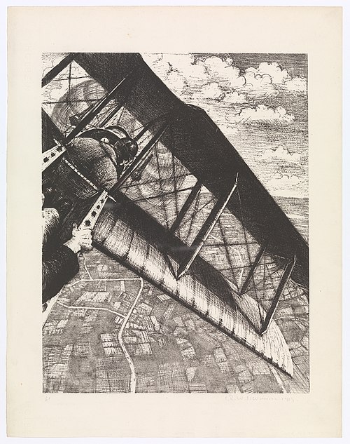 Banking at 4,000 Feet, 1917, Christopher Nevinson