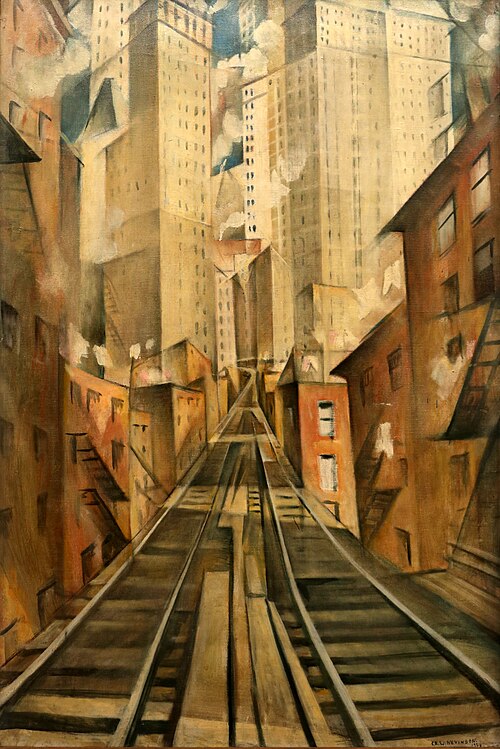 The Soul of the Soulless City (‘New York - an Abstraction’), 1920, Christopher Nevinson