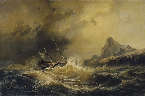 Schiffbruch bei Kap Hoorn, 1854, Josef Püttner