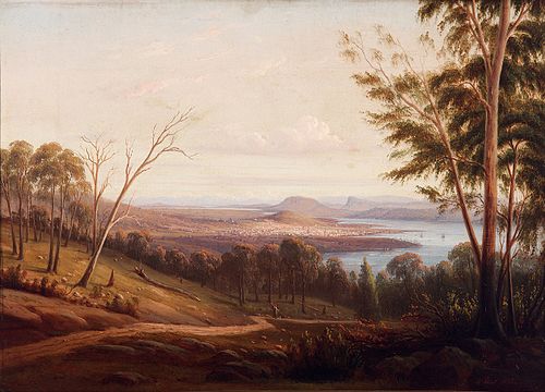 View of Hobart Town, 1853, Knud Bull