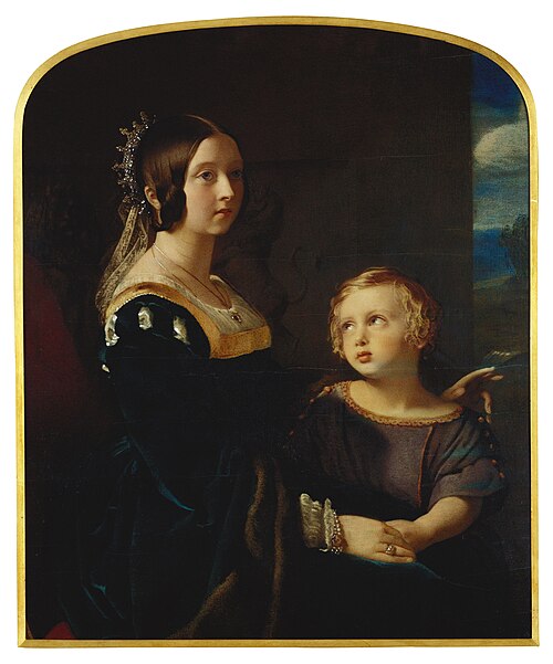 Queen Victoria (1819-1901) with Albert Edward, Prince of Wales (1841-1910), 1844, Robert Thorburn