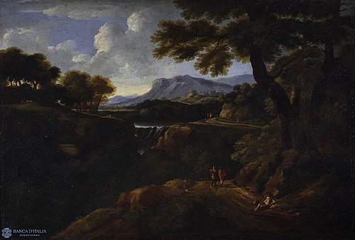 Landscape of the Roman countryside, 1691, Crescenzio Onofri