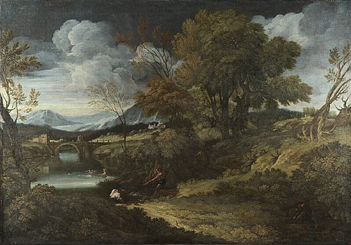 Landscape with Fishermen, 1691, Crescenzio Onofri
