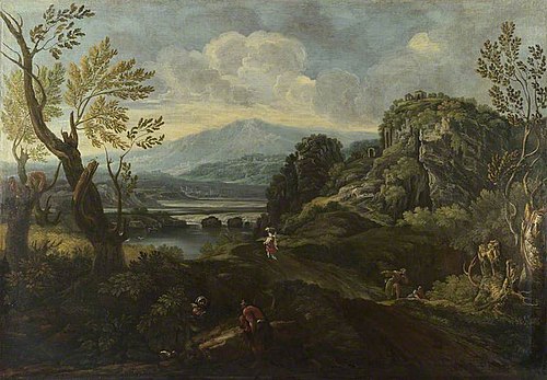 Landscape with Figures, 1691, Crescenzio Onofri