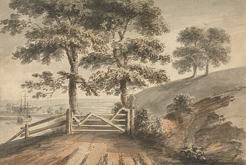 View from Ashton Meadows, Bristol, 1791, Nicholas Pocock