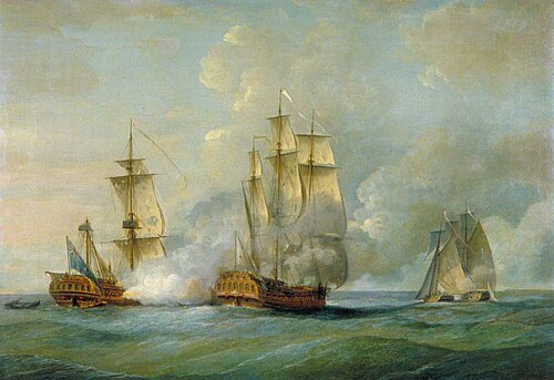 A Naval Engagement, , Nicholas Pocock