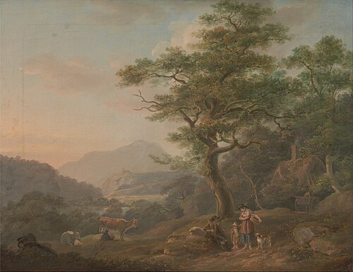A Landscape with Figure, 1798, Nicholas Pocock