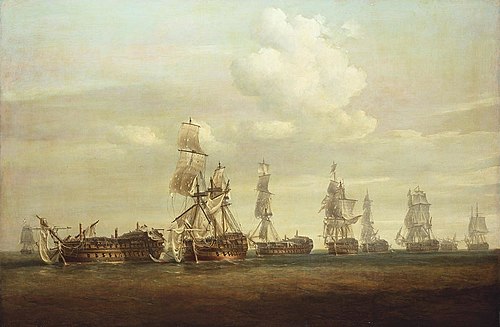 Sir Richard Strachan's Action off Ferrol, 1812, Nicholas Pocock