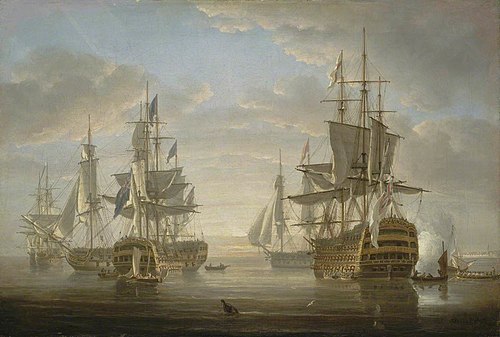 Nelson's Flagships at Anchor, 1807, Nicholas Pocock