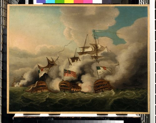 The 'Brunswick' and the 'Vengeur du Peuple' at the Battle of the First of June, 1794, 1795, Nicholas Pocock