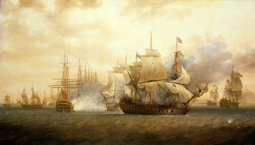 The Battle of Frigate Bay, 26 January 1782, 1784, Nicholas Pocock