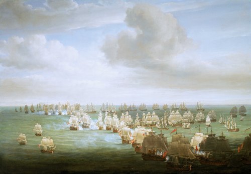 Bataille de Trafalgar - 21 octobre 1805 - situation à 13H, 1808, Nicholas Pocock
