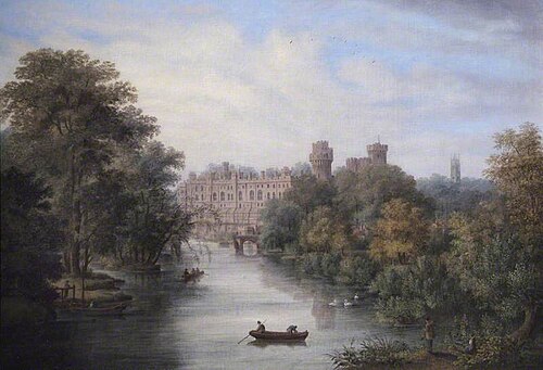 Warwick Castle, 1828, Richard Bankes Harraden