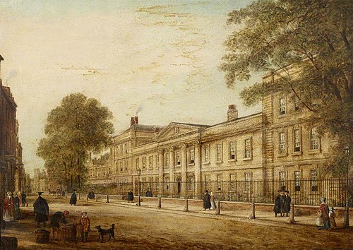 The Front Entrance, Emmanuel College, Cambridge, 1831, Richard Bankes Harraden