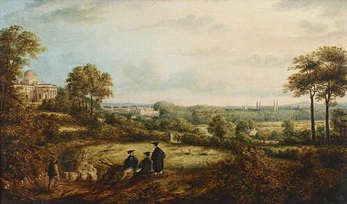 A View of Cambridge from the Observatory, 1835, Richard Bankes Harraden