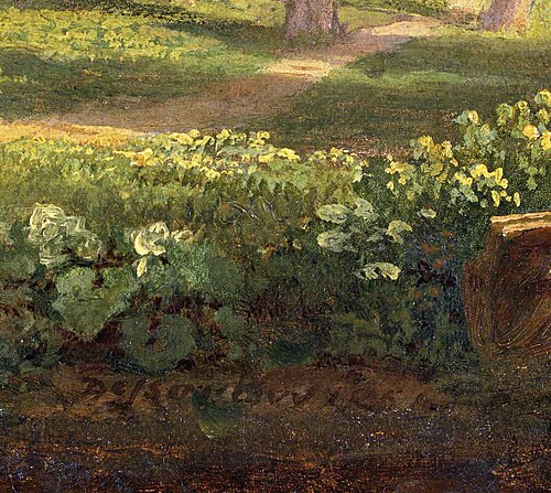 Italian Coastal Landscape (detail), 1854, Thomas Dessoulavy