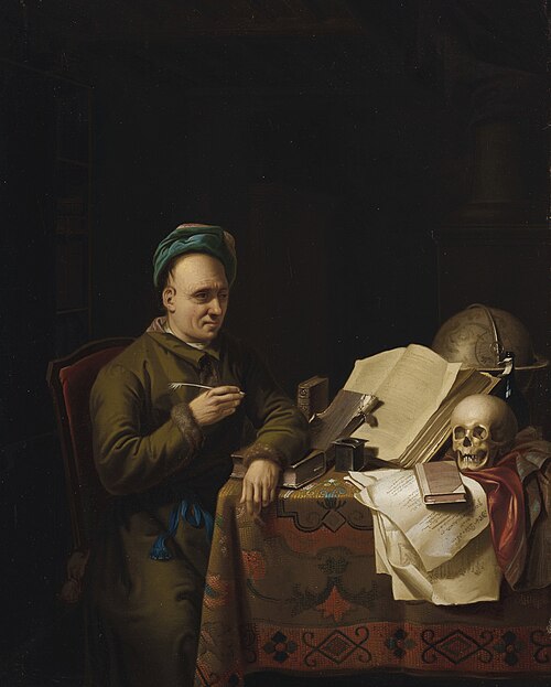 A scholar in his studio, , Justus Juncker
