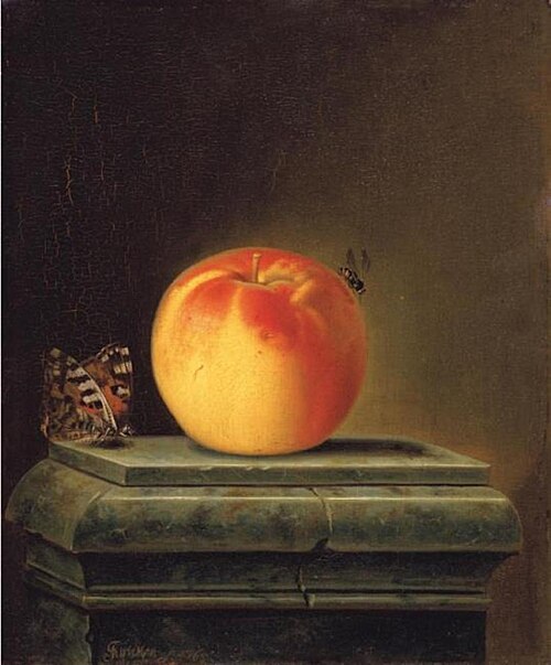 Still Life with Apple and Insects, 1765, Justus Juncker