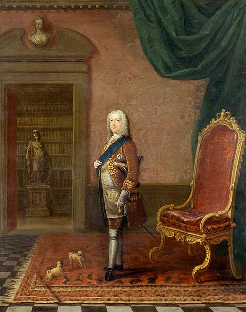 George II (1683–1760), in the Library of St James's Palace, 1737, Charles Phillips