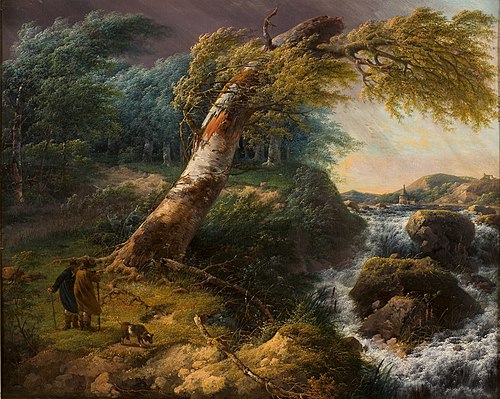 Landschap in de storm, 1804, Gerard van Nijmegen