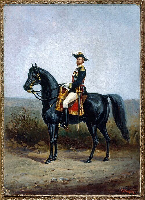 Portrait équestre du général Boulanger (1837-1891), homme politique, 1874, John Williamson
