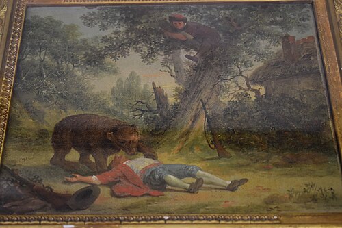 L'ours et les deux compagnons, 1800, Pierre Joseph Wallaert