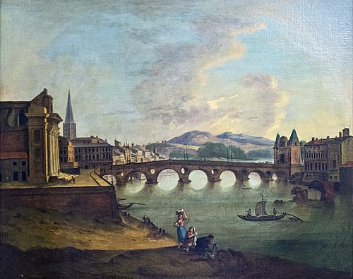 Le pont Neuf à Toulouse, 1795, Pierre Joseph Wallaert