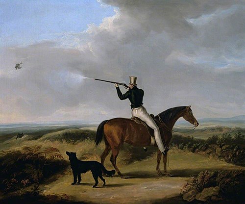 Sir Henry William Paget, 1st Marquess of Anglesey (1768-1854) shooting Blackcock on Cannock Chase, w, 1830, William Henry Davis