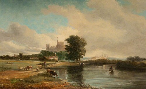 Windsor from the Meadows, 1855, Alfred Vickers