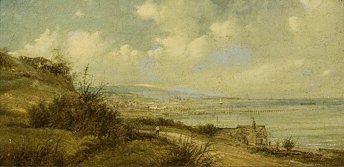 Southend from the Cliffs, Looking East, 1860, Alfred Vickers