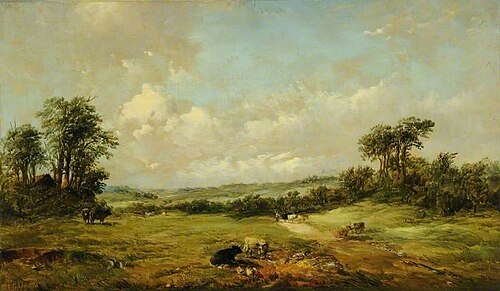 Landscape with Cattle, 1864, Alfred Vickers