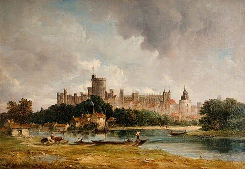 Windsor Castle from the Thames, , Alfred Vickers