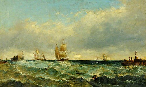 Off Calais, France, , Alfred Vickers