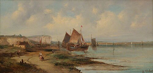 Maritime Scene, Osborne, Isle of Wight, , Alfred Vickers
