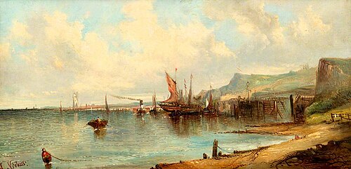 Maritime Scene, Osborne, Isle of Wight, , Alfred Vickers
