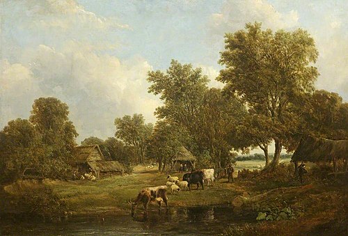 A Farmstead among Trees, 1848, Alfred Vickers