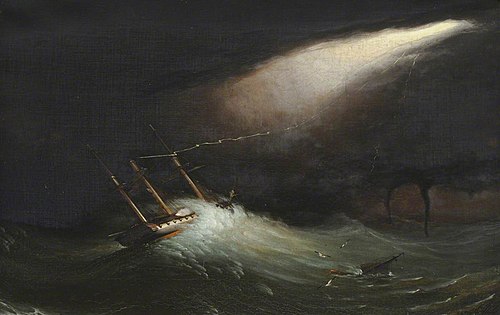 HMS Melpomene in Distress, 17th November, 1805, 1846, Robert Strickland Thomas