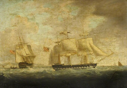 An East Indiaman off Dover, , George Webster