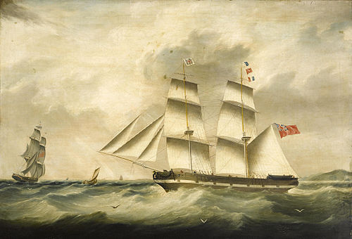 The full-rigged ‚James Ray‘, 1834, Joseph Heard
