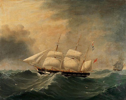 The Canadian barque Victress in two positions, , Joseph Heard