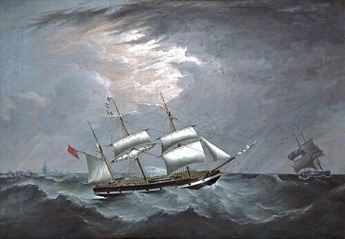 The Barque 'Charley Cija' off an Iceberg, 1836, Joseph Heard
