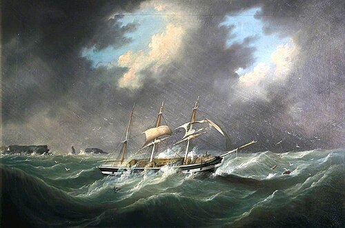 Barque 'Rockshire' off a Rocky Coast, , Joseph Heard