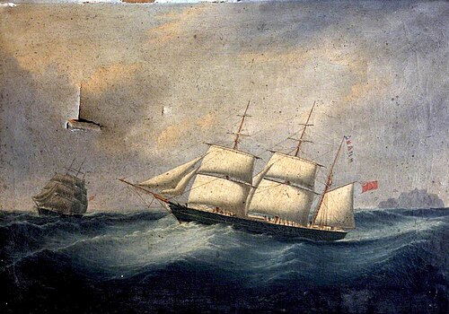 The Barque 'Hugenot' in a Gale, , Joseph Heard