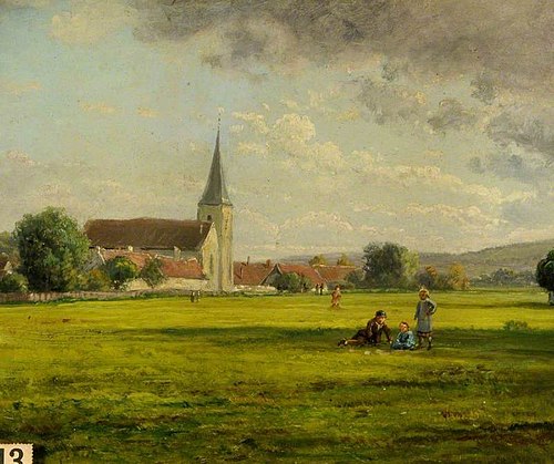 Landscape with a Church, 1854, Jules-Adolphe Goupil