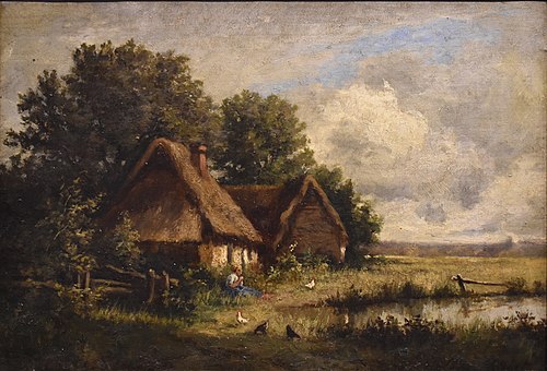 Une chaumière, 1900, Léon Richet
