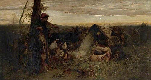 A Gypsy Encampment, 1887, Thomas Austen Brown