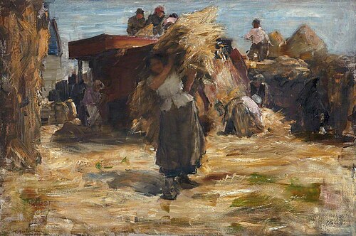 Threshing, , Thomas Austen Brown