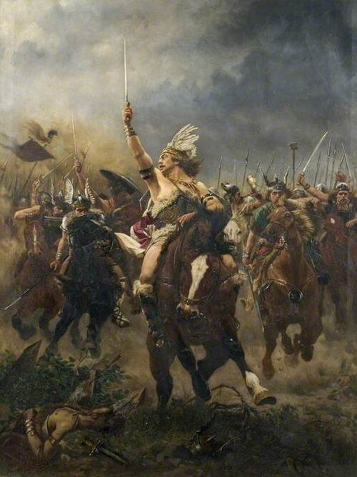 Guerriers viking chargeant, 1894, Jef Louis Van Leemputten