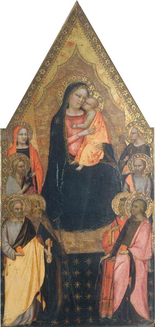 Madonna And Child Enthroned With Saints, 1375, Master of San Lucchese