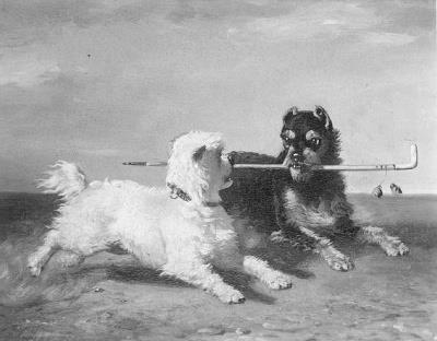 De twee honden (de stok van de baas), 1858, Bernard te Gempt